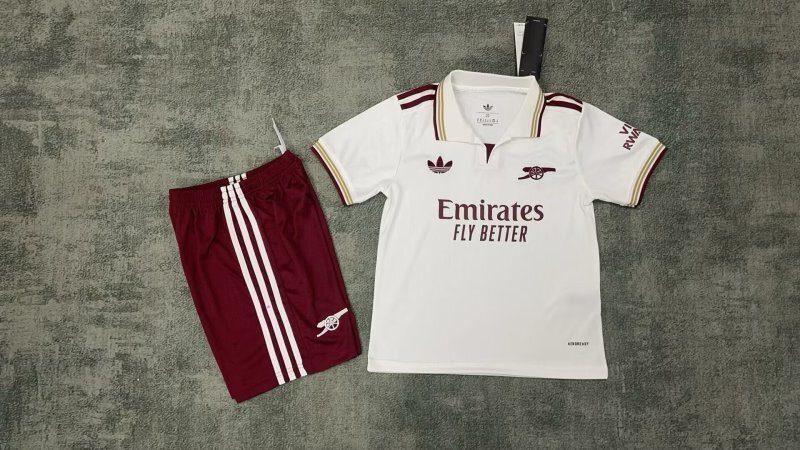 25-26 Arsenal Third Soccer Kids Kit Jersey+Shorts Size 16-28
