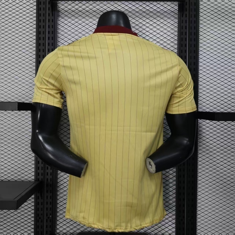 25-26 Arsenal Yellow Retro Model Soccer Jersey Player Version S-2XL