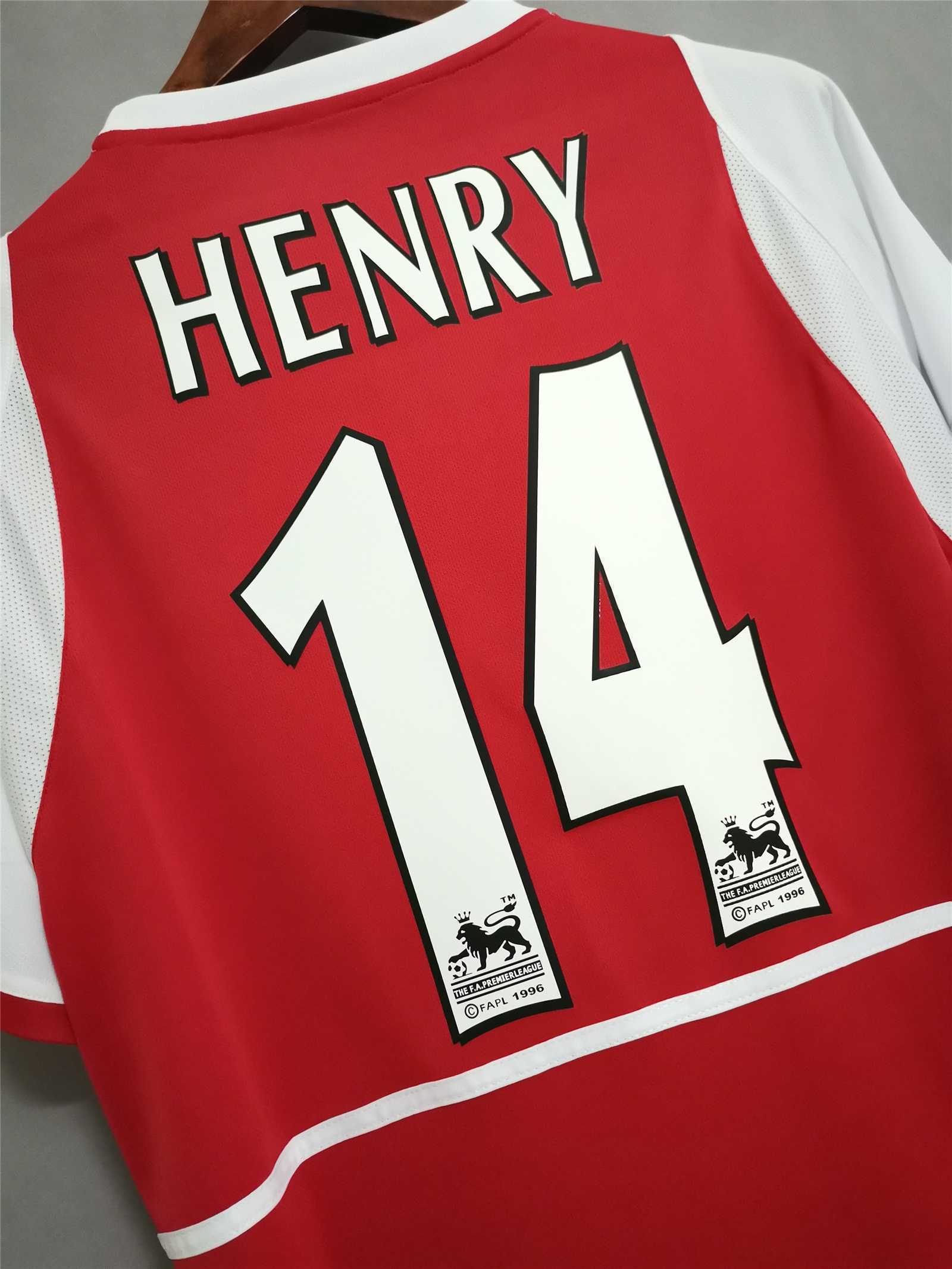 2002 2004 Arsenal Home Retro Version Jersey S-2XL