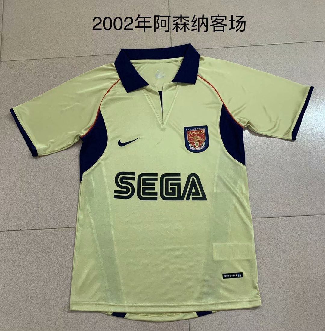 2002 2003 Arsenal Away Retro Version Jersey S-2XL