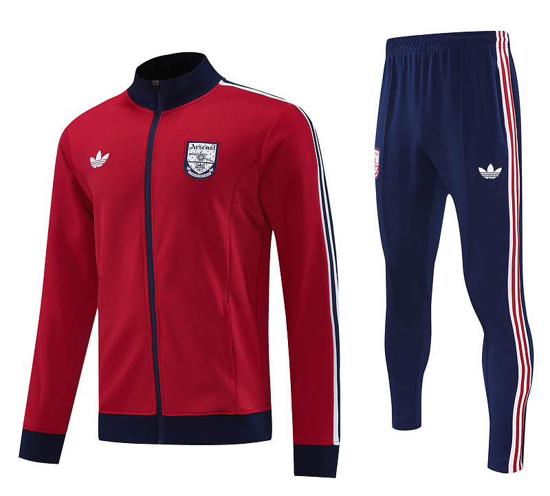 25-26 Arsenal red Long Sleeve Tracksuits Jacket S-2XL