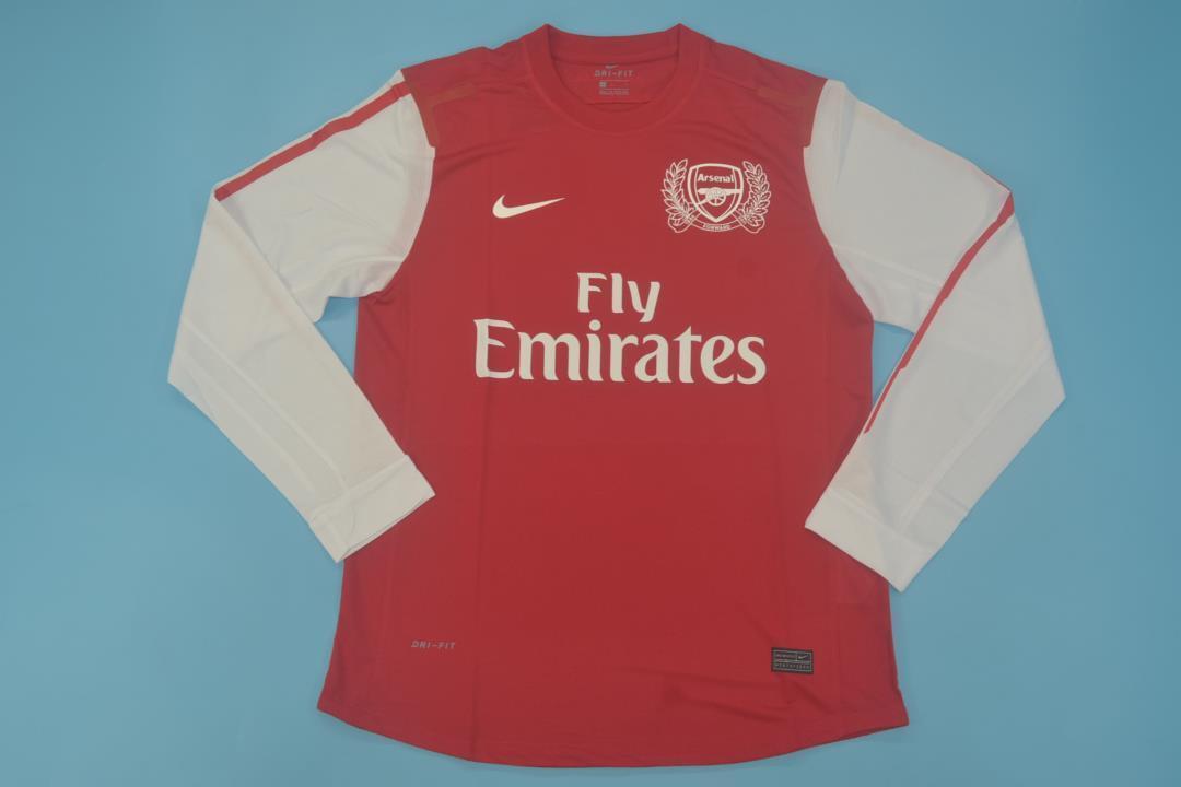2011 2012 Arsenal Home Retro Version Jersey Long Sleeve S-2XL