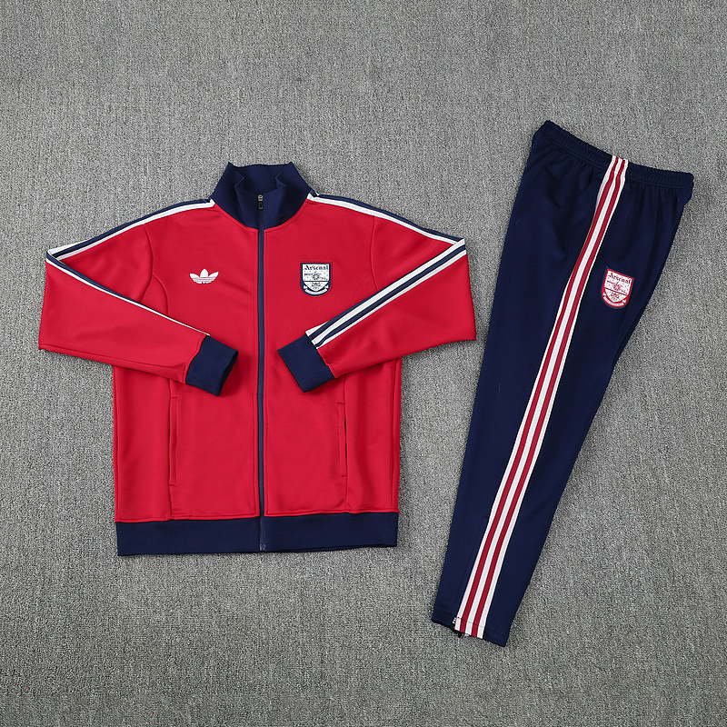 25-26 Arsenal red Long Sleeve Tracksuits Jacket S-2XL