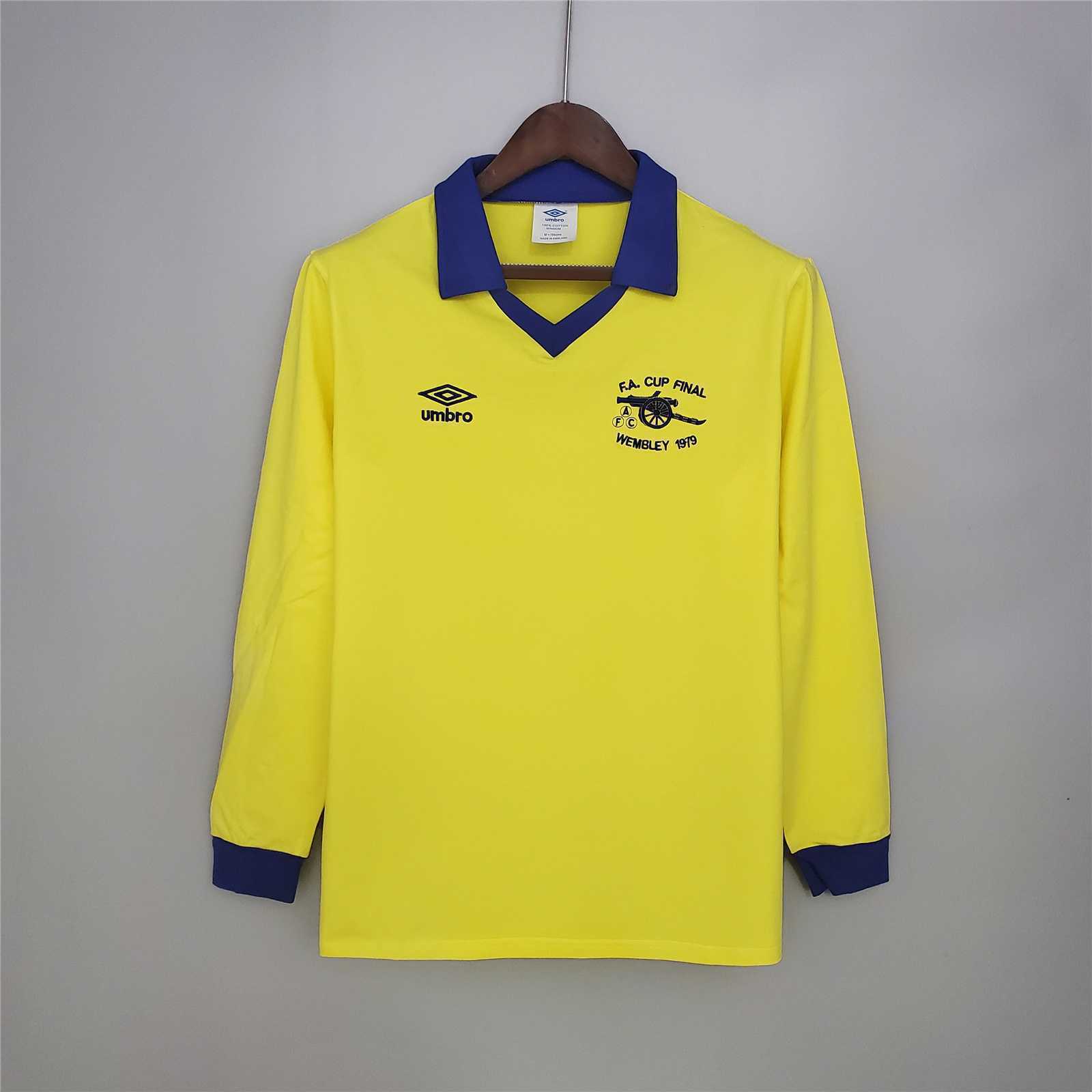 1971 1979 Arsenal Retro Version Jersey Long Sleeve S-2XL
