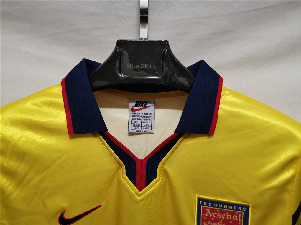1997 1998 Arsenal Away Retro Version Jersey S-2XL