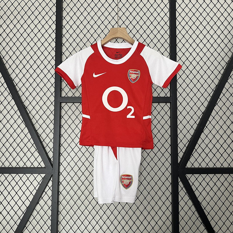 2004 2005 Arsenal Home Retro Version Jersey Kids Size 16-28