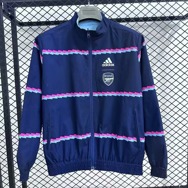 25-26 Arsenal blue reversible Windbreaker Tracksuit  S-2XL