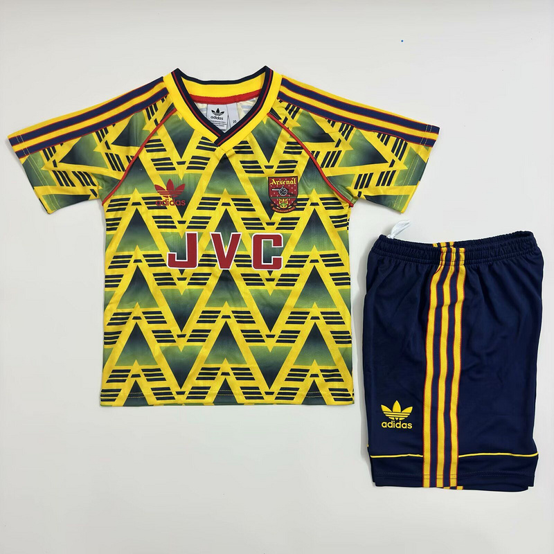 1991 1993 Arsenal Away Retro Version Jersey Kids Size 16-28
