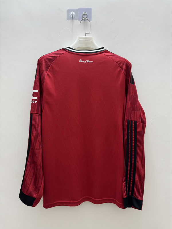 25-26 Manchester United Home Soccer Jersey Long Sleeve S-2XL