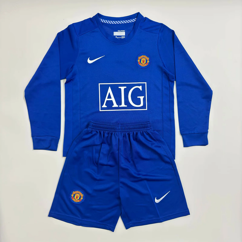 2008-2009 Manchester United Away Retro Version Jersey Kids Size 16-28
