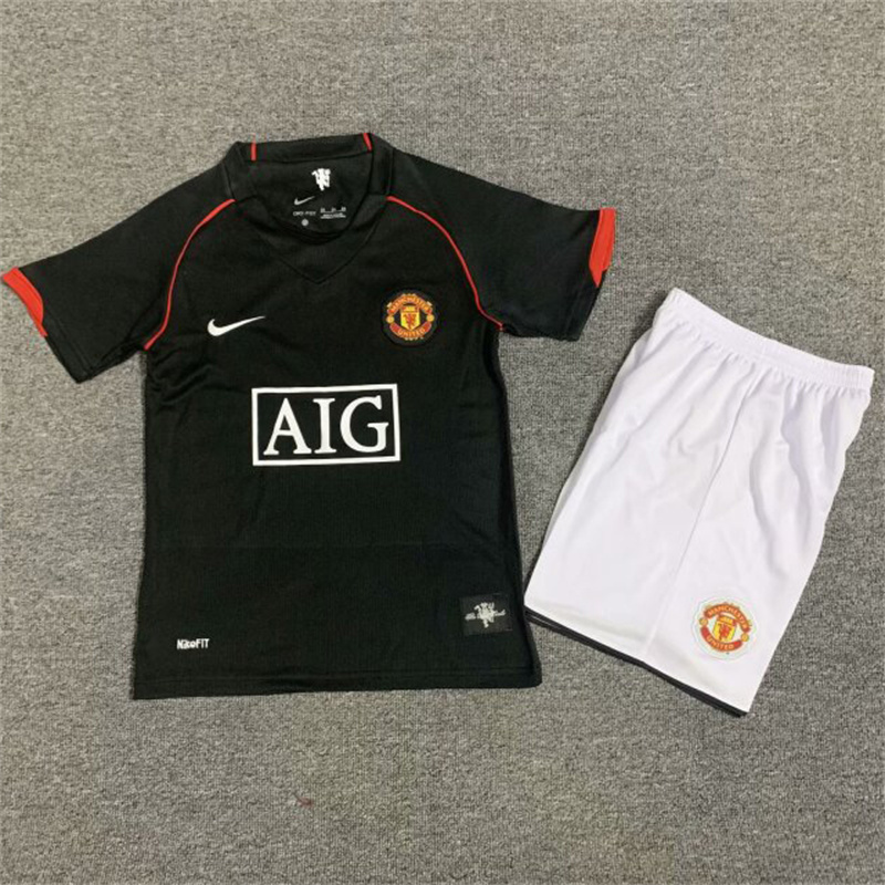 2007-2008 Manchester United Away Retro Version Jersey Kids Size 16-28