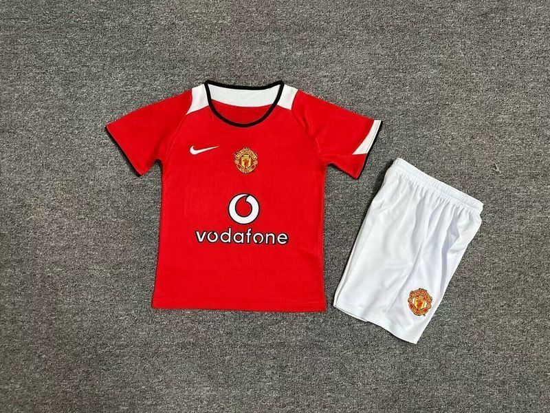 2004-2006 Manchester United Home Retro Version Jersey Kids Size 16-28