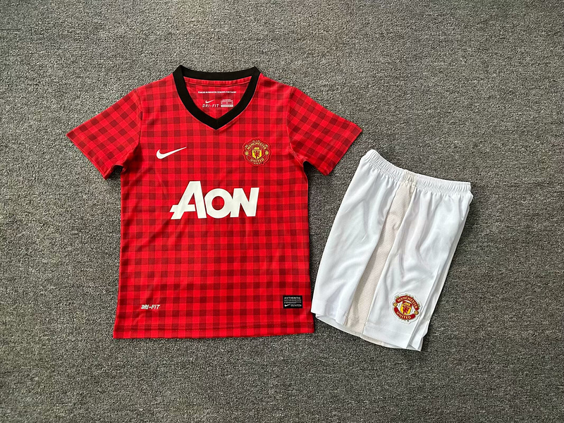 2012-2013 Manchester United Home Retro Version Jersey Kids Size 16-28