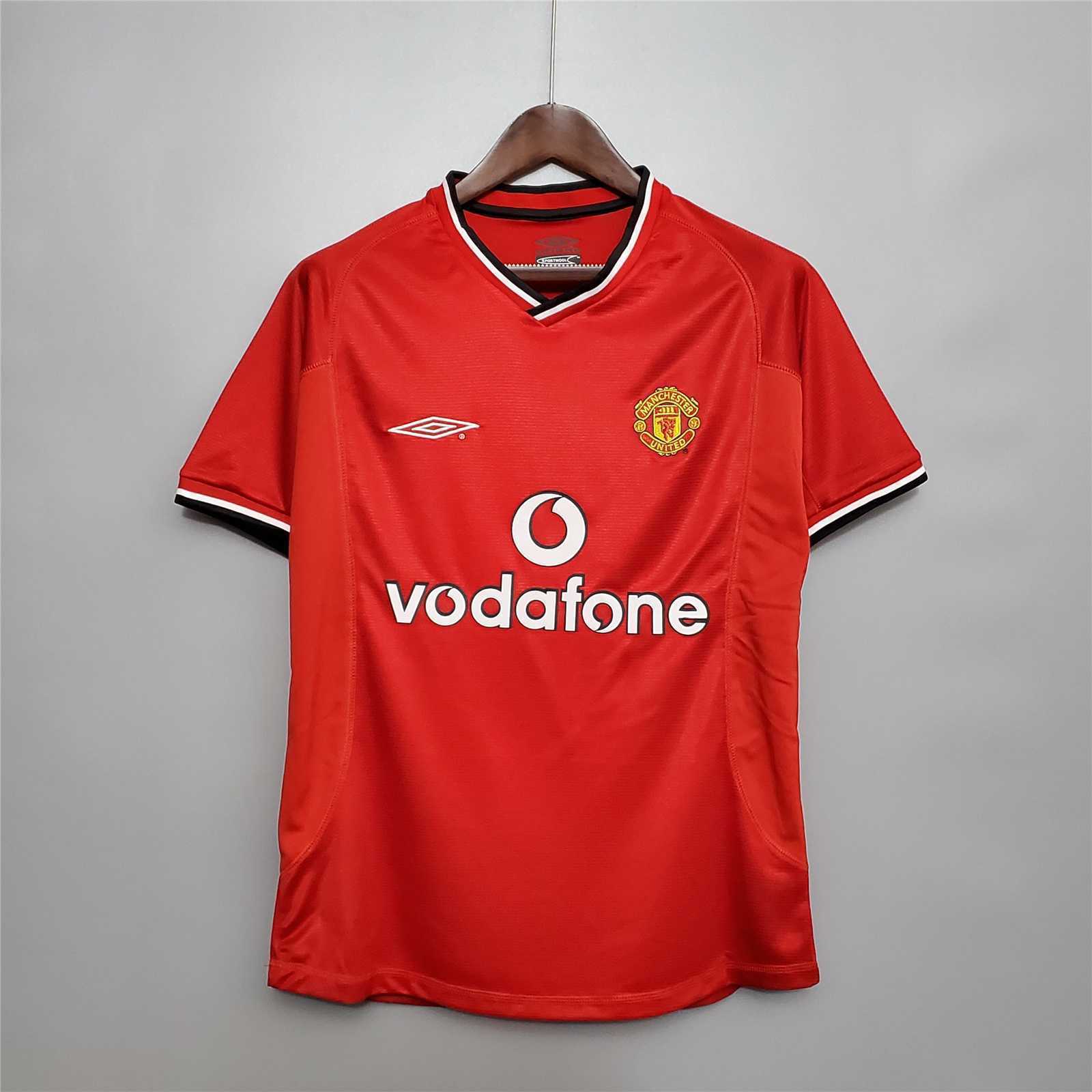 2000-2002 Manchester United Home Soccer Jersey Retro Version S-2XL