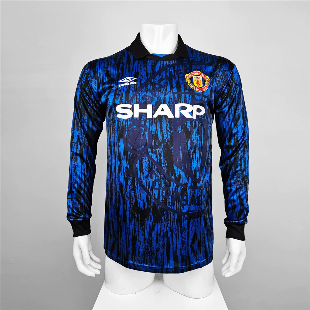 1992-1993 Manchester United Away Soccer Jersey Retro Version S-2XL