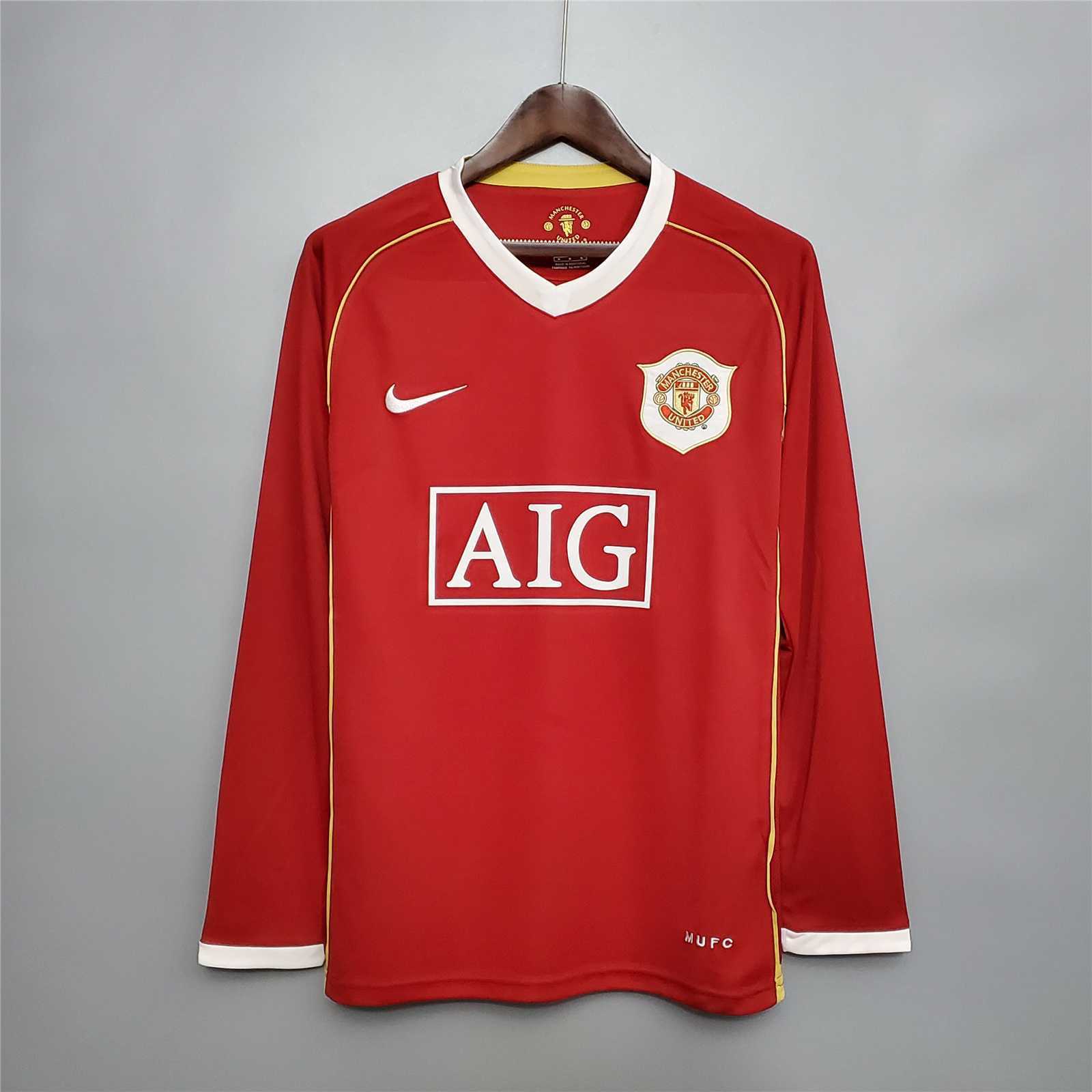 2006-2007 Manchester United Home Soccer Jersey Retro Version S-2XL