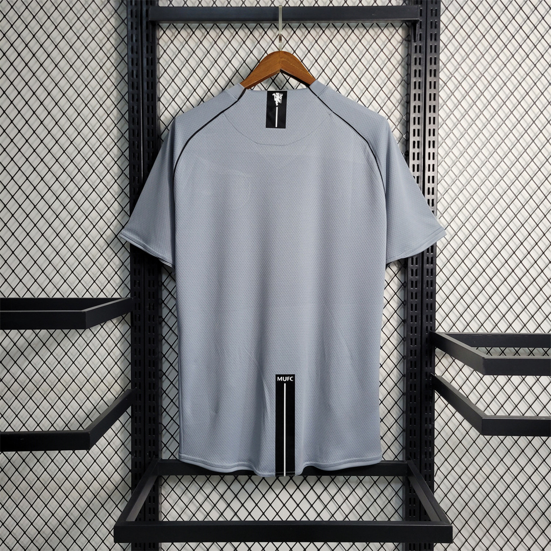 2007 2008 Manchester United gray goalkeeper Soccer Jersey Retro Version S-2XL