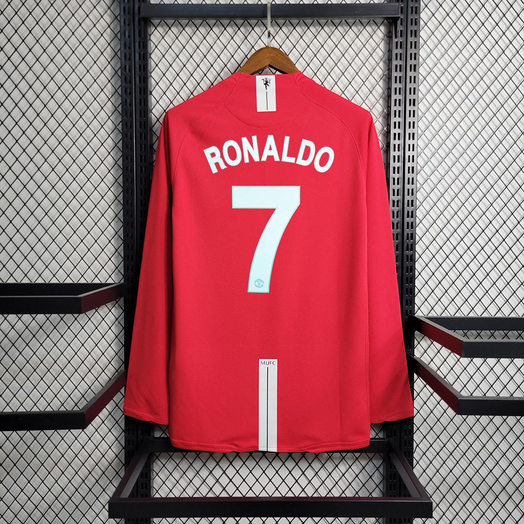 2007-2008 Manchester United Home Soccer Jersey Retro Version S-2XL