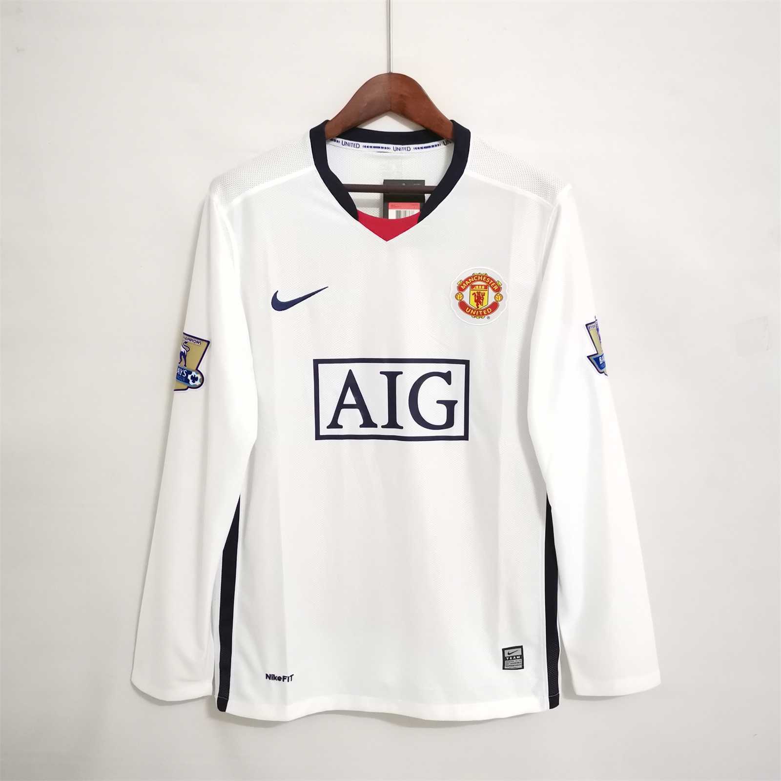 2007-2008 Manchester United away UCL final Jersey Retro Version S-2XL
