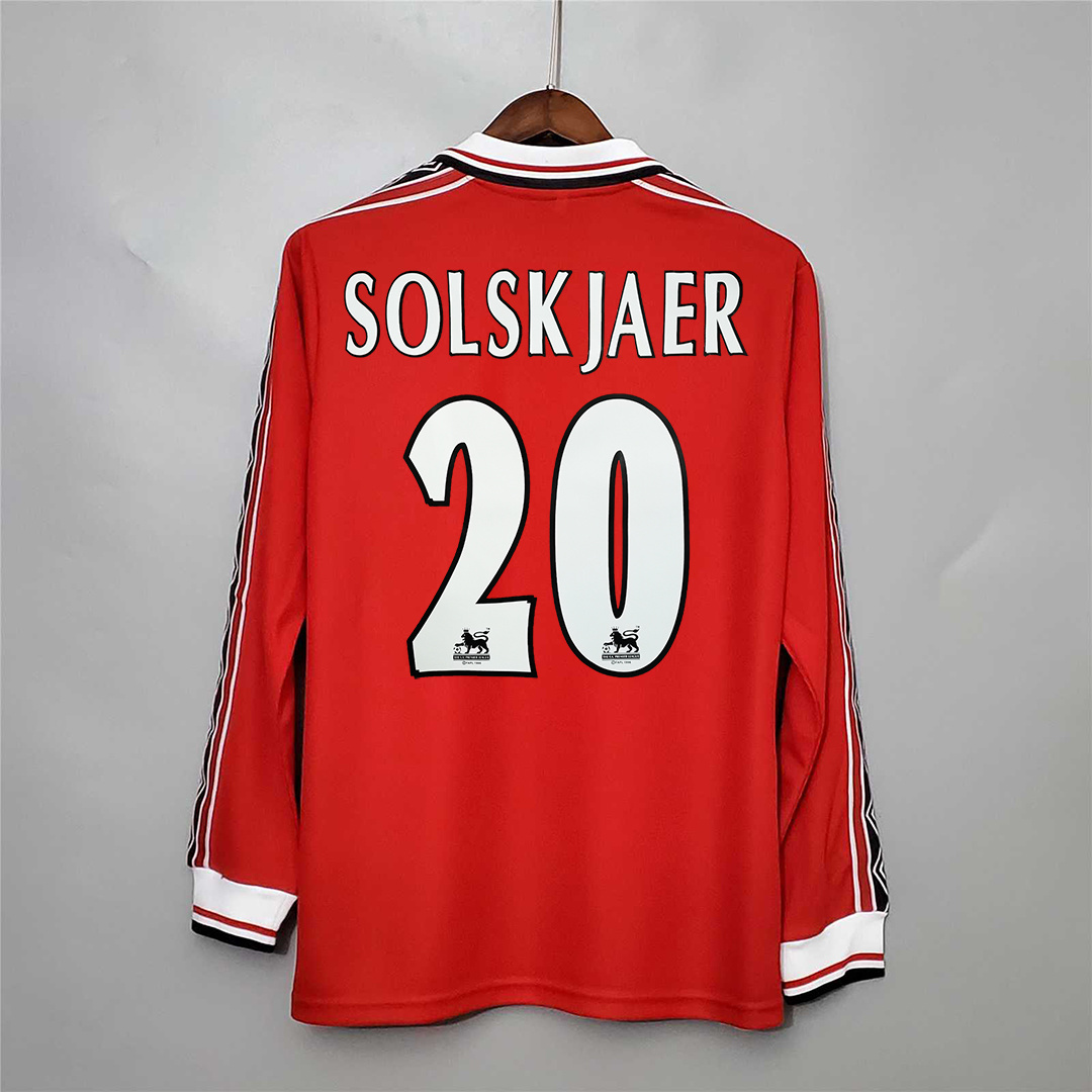 1998-1999 Manchester United Home Soccer Jersey Retro Version S-2XL