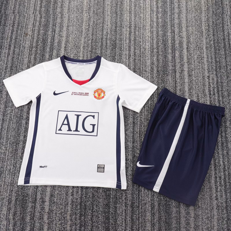 2008-2009 Manchester United ucl final Away Retro Version Jersey Kids Size 16-28