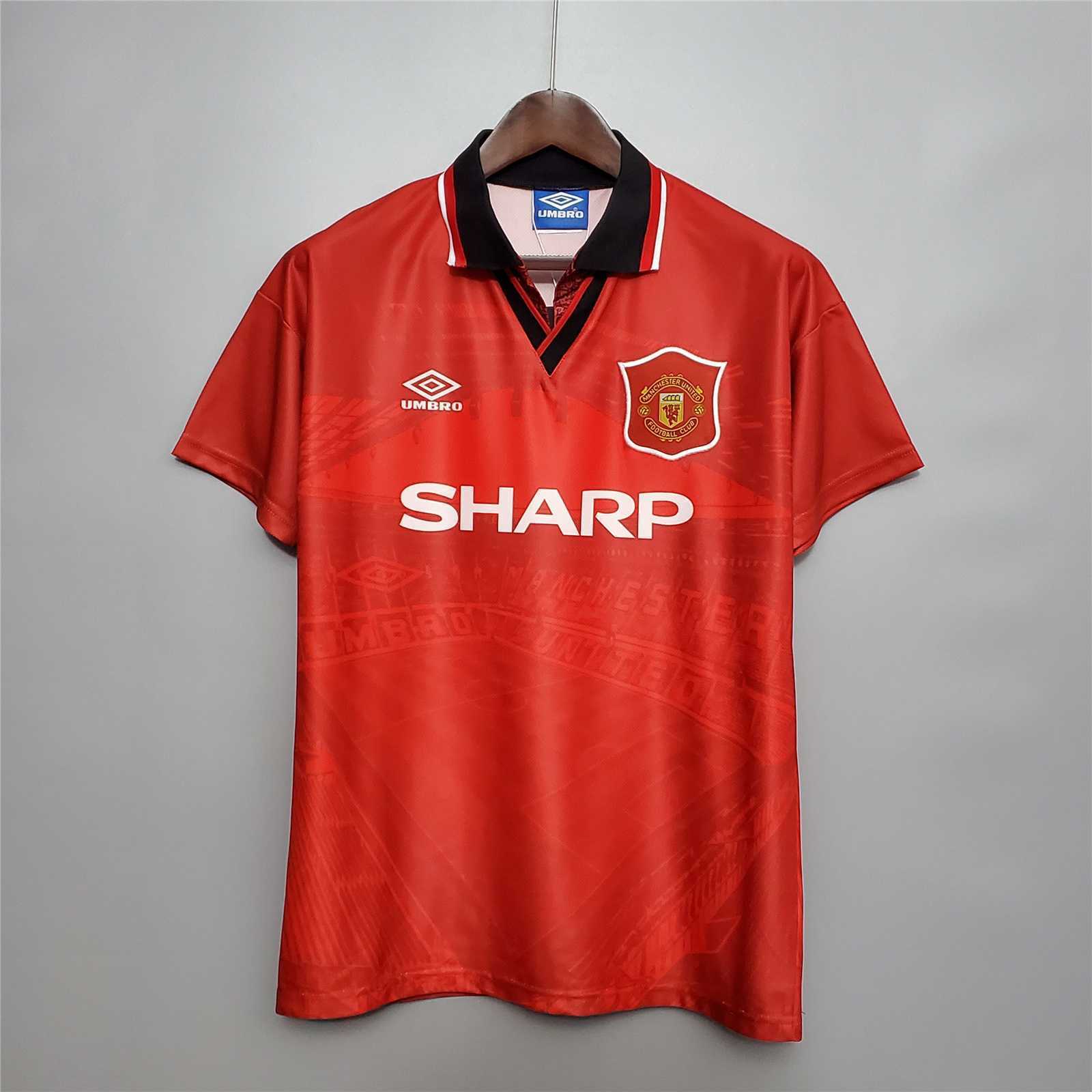 1994-1996 Manchester United Home Soccer Jersey Retro Version S-2XL