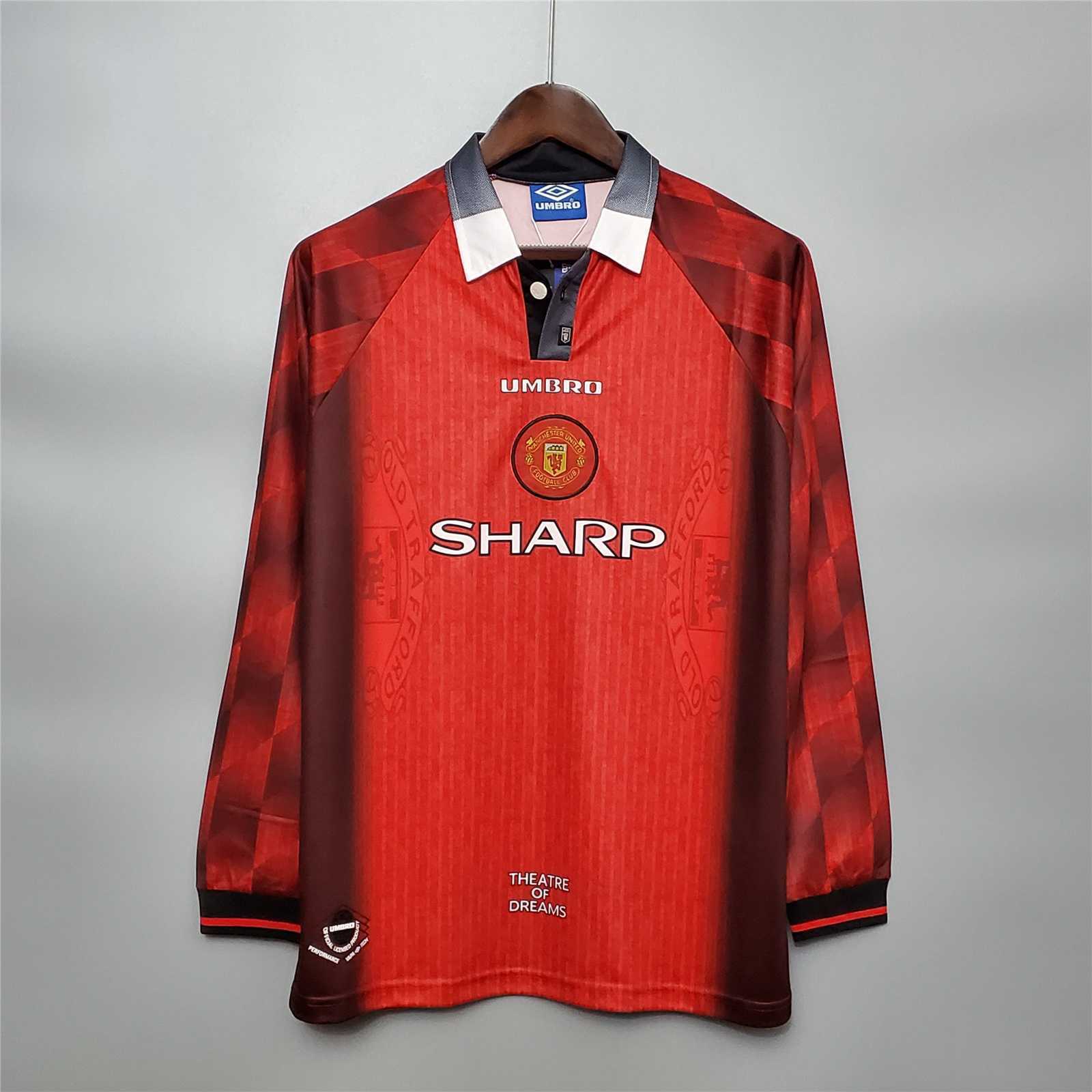 1996-1997 Manchester United Home Soccer Jersey Retro Version S-2XL