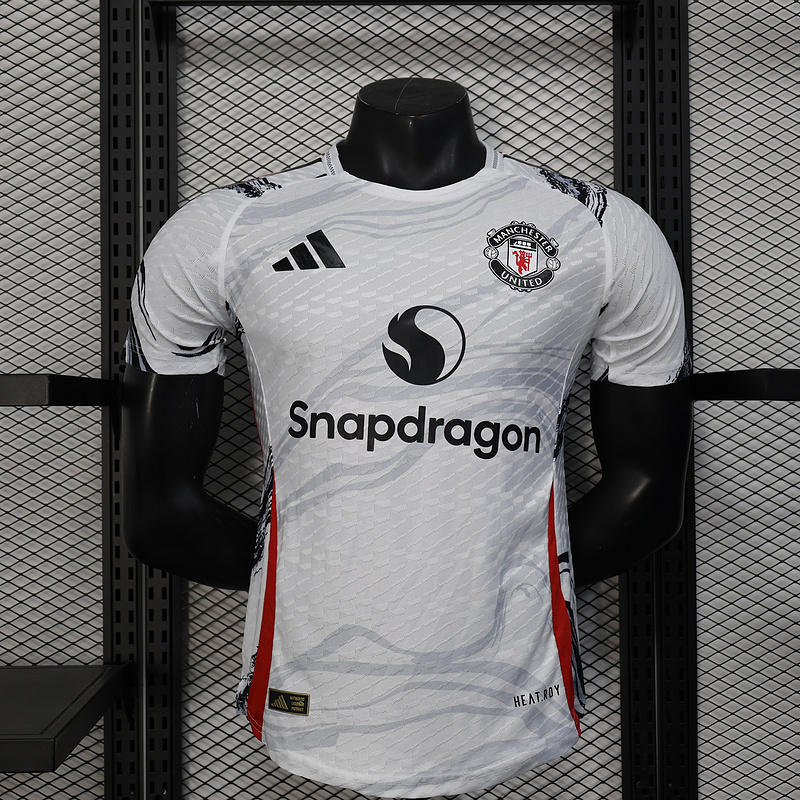 25-26 Manchester United White Soccer Jersey Player Version S-2XL