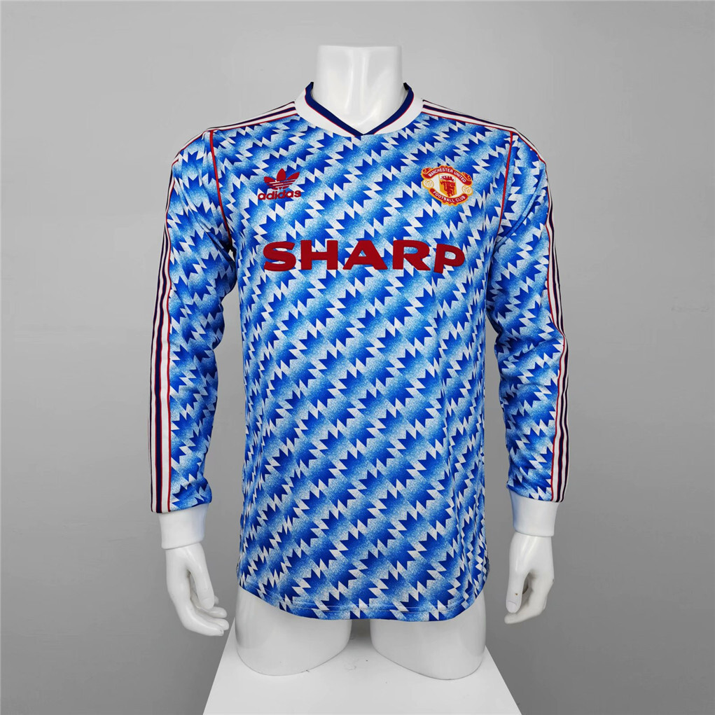 1990-1992 Manchester United Away Soccer Jersey Retro Version S-2XL