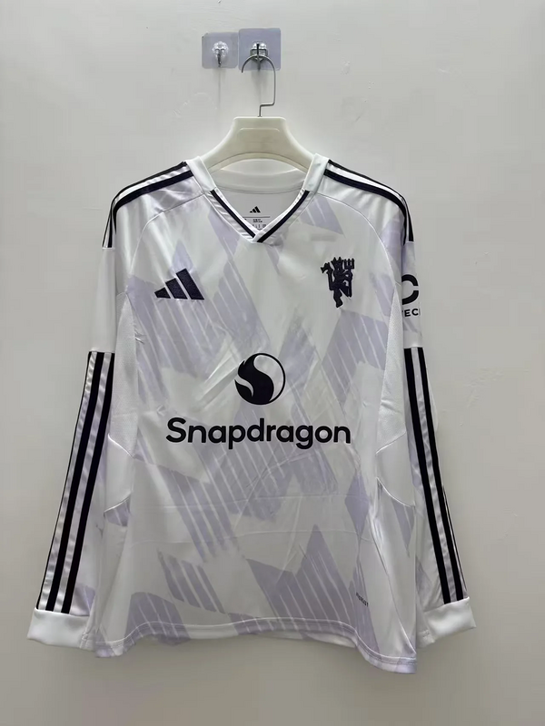 25-26 Manchester United Away Soccer Jersey Long Sleeve S-2XL