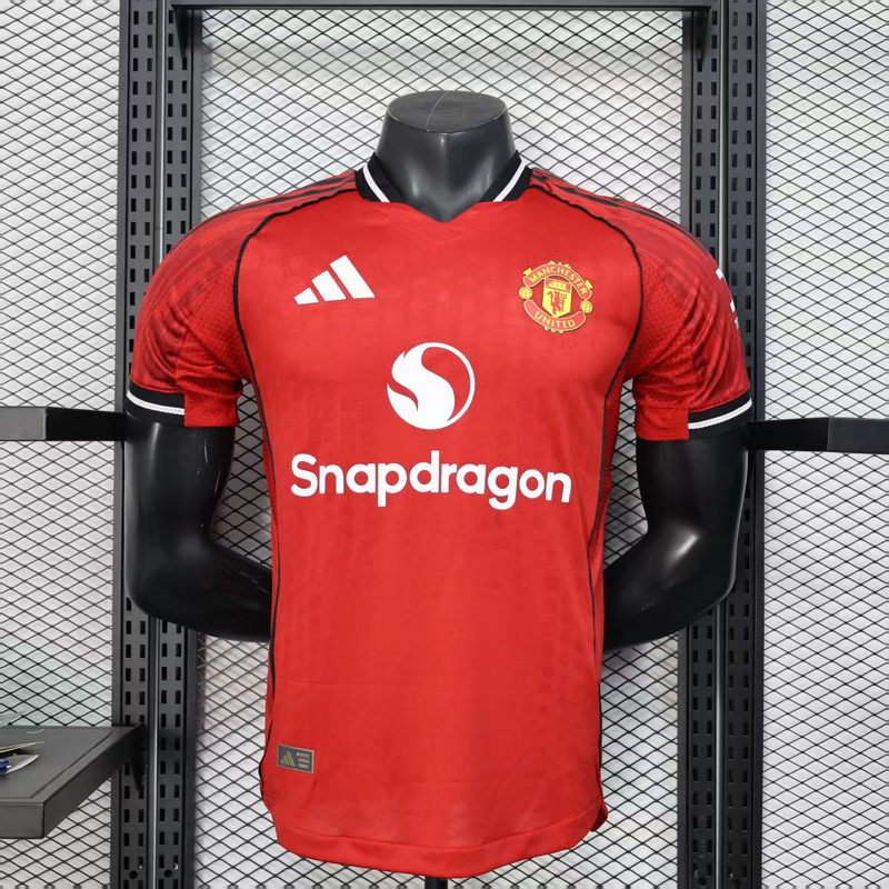 25-26 Manchester United Home Soccer Jersey Player Version S-2XL