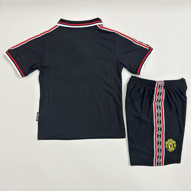 1998-1999 Manchester United Away Retro Version Jersey Kids Size 16-28