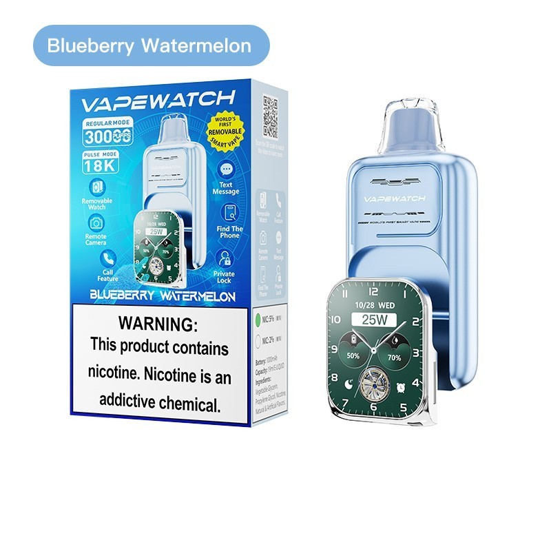 JNR VapeWatch Removable Smart Screen 30000 Puffs Einweg Kit (30K Puffs)