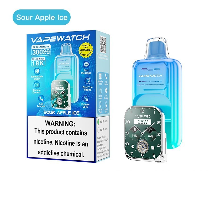 JNR VapeWatch Removable Smart Screen 30000 Puffs Einweg Kit (30K Puffs)