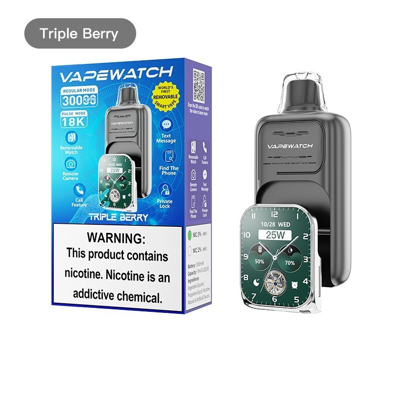 JNR VapeWatch Removable Smart Screen 30000 Puffs Einweg Kit (30K Puffs)