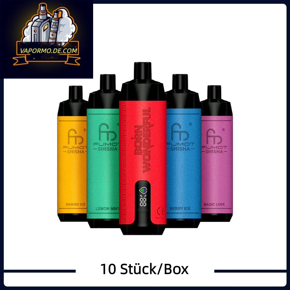 Fumot RandM Shisha 10000 Puffs Einweg Vape 18ml (10 Stück/Box)