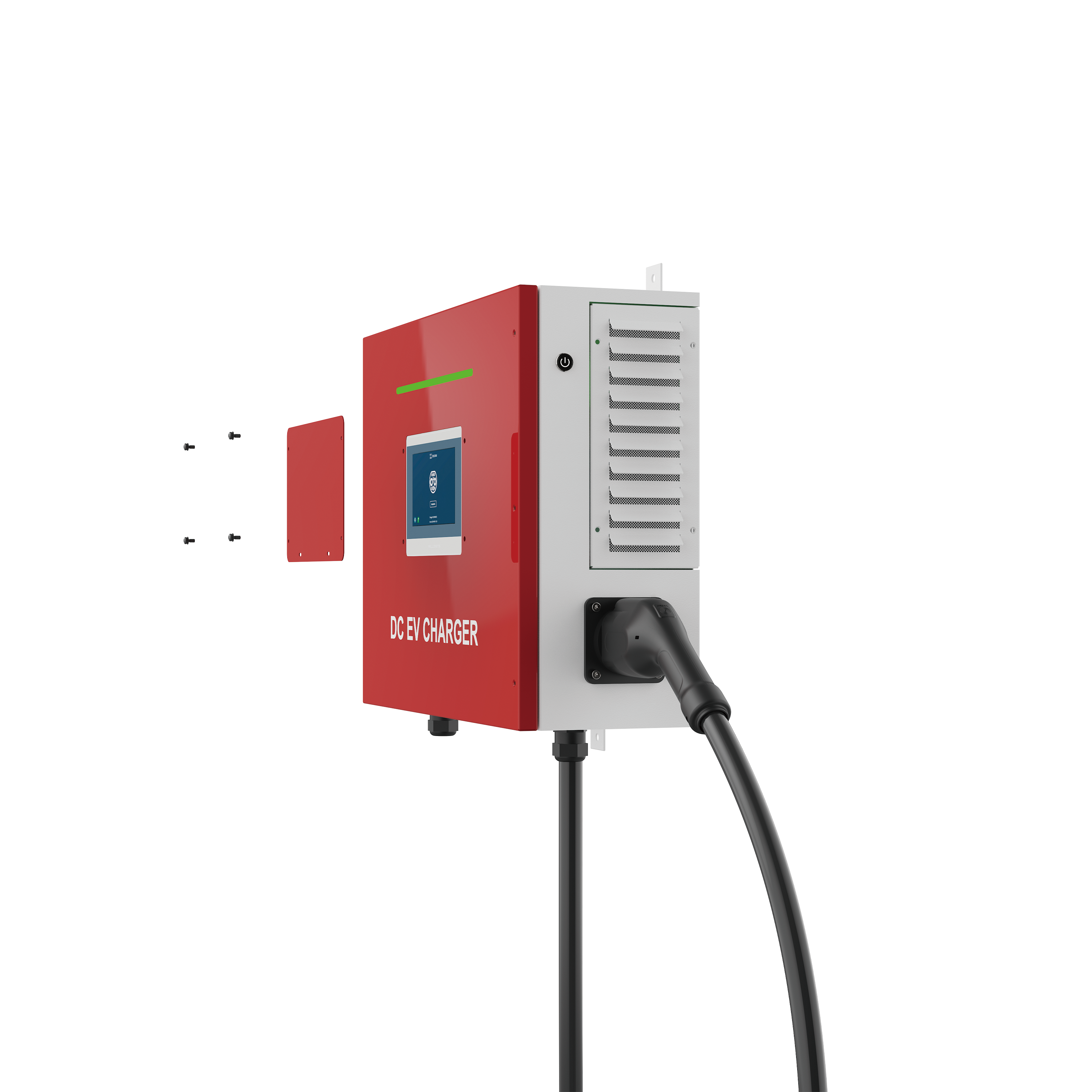 20kW 30kW 40kW DC EV Charger Fast Commercial Charging Station with Single Gun for Fleets, Private Energy Vehicle