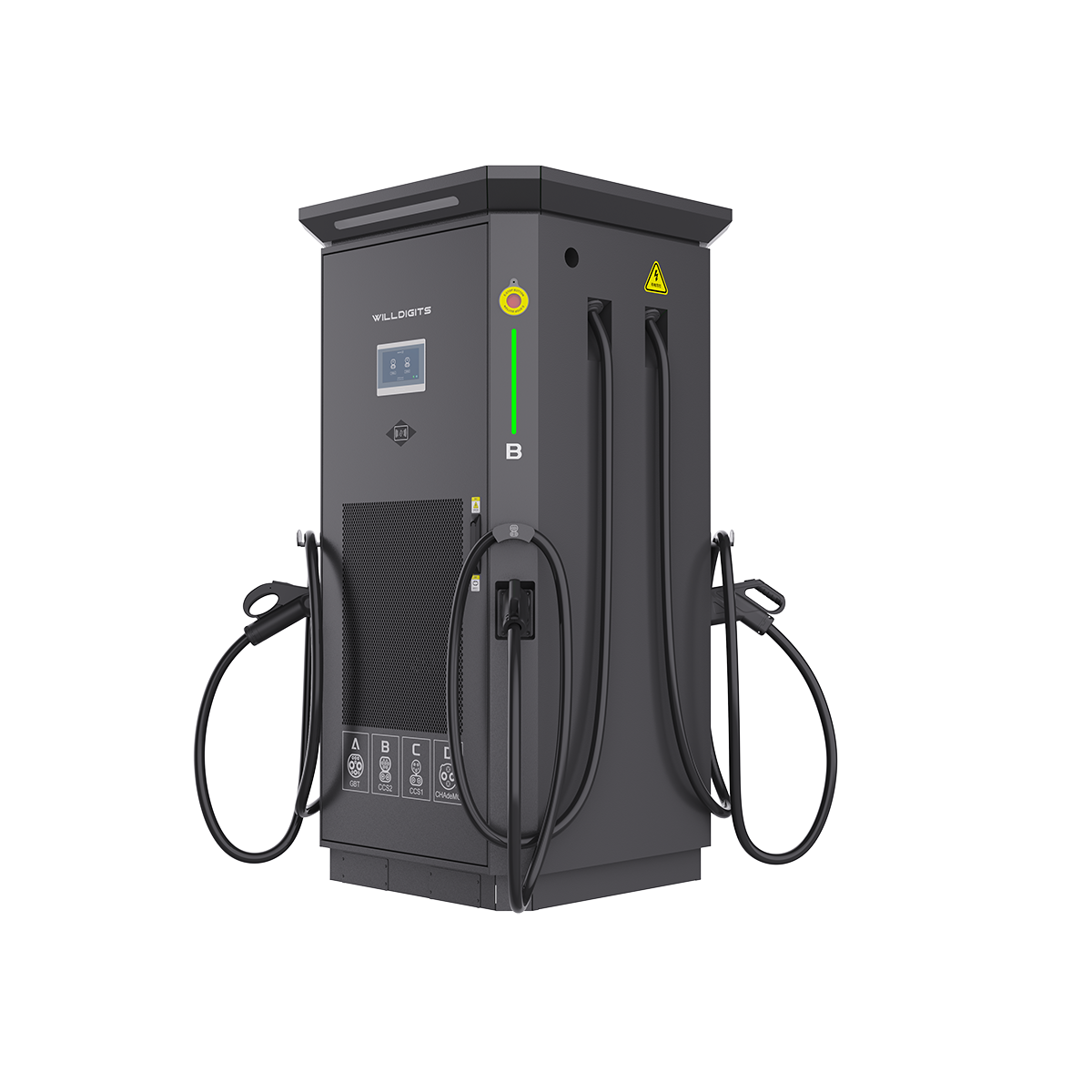 160kW, 240kW Series DC EV Charger Fast Commercial Charging Station with Four Gun for Fleets, Business Vehicle, Bus, Truck