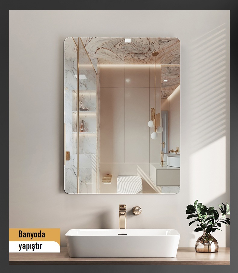 Yumuşak ayna duvar kendinden yapışkanlı akrilik tam gövdeli giyinme aynası HD duvar aynası çıkartması uyumlu ayna gardırop lensi