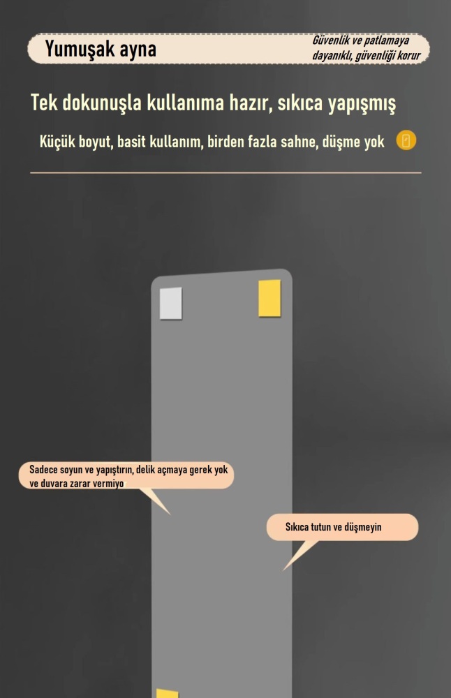 Yumuşak ayna duvar kendinden yapışkanlı akrilik tam gövdeli giyinme aynası HD duvar aynası çıkartması uyumlu ayna gardırop lensi