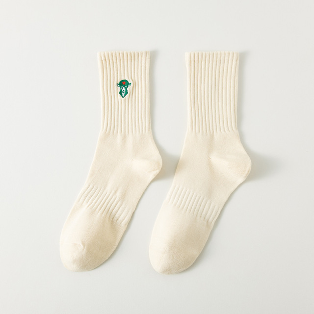 embroidered socks