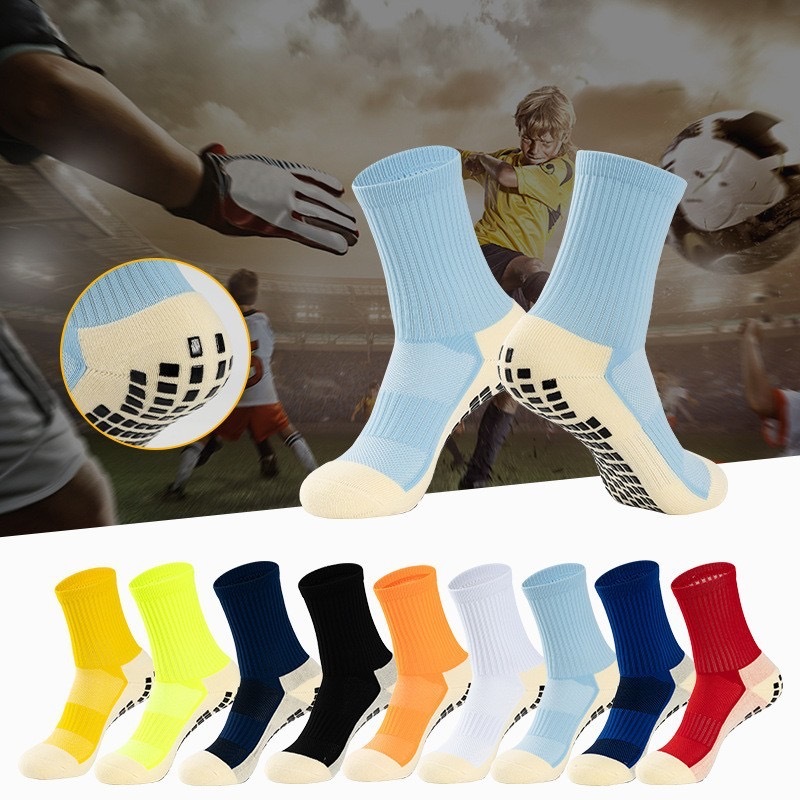 New Arrival Wholesale Indoor Terry Skate Yoga Socks Mid Calf Cotton Grip Anti Slip Pilates Socks for Unisex