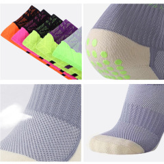 HJ 2025 New Arrival Wholesale Indoor Terry Skate Yoga Socks Mid Calf Cotton Grip Anti Slip Pilates Socks for Unisex