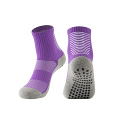 2025 Custom  Anti-slip Indoor Anti Slip Terry Fitness Socks Women's Cotton Private Logo Grip  Crew  Socks