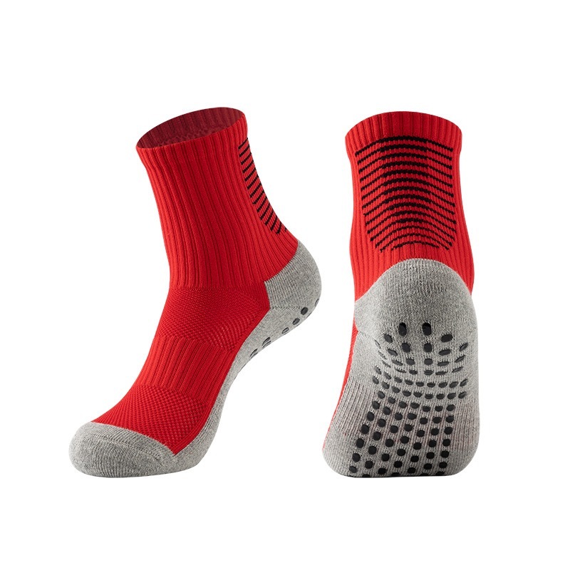 2025 Custom  Anti-slip Indoor Anti Slip Terry Fitness Socks Women's Cotton Private Logo Grip  Crew  Socks