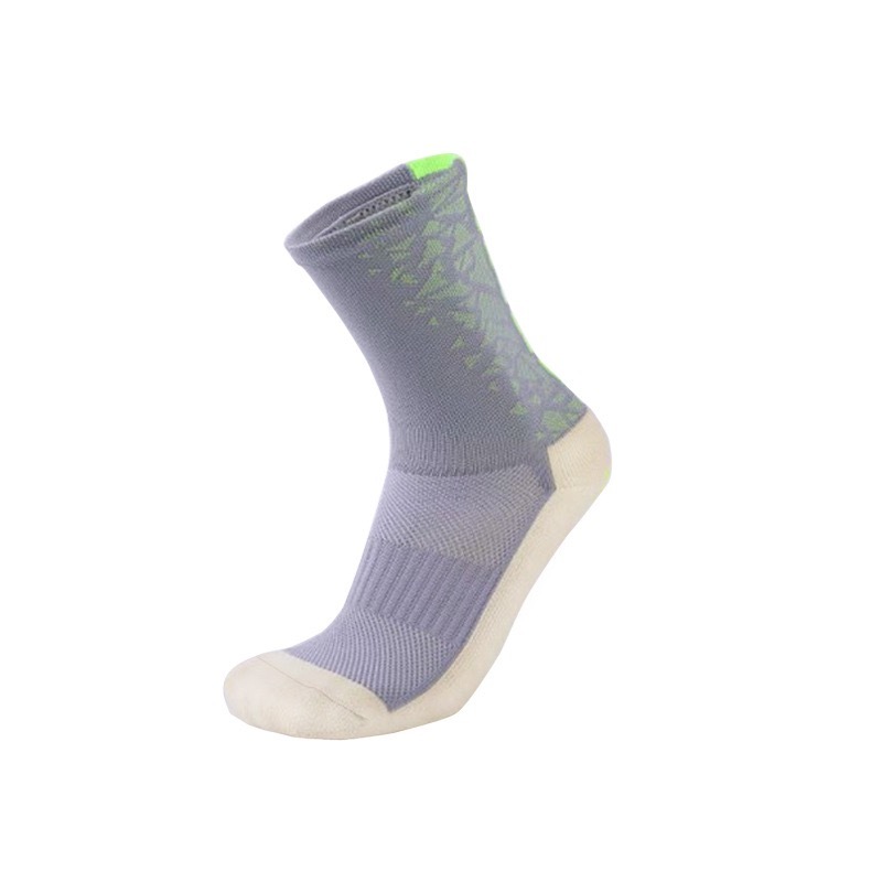 HJ 2025 New Arrival Wholesale Indoor Terry Skate Yoga Socks Mid Calf Cotton Grip Anti Slip Pilates Socks for Unisex