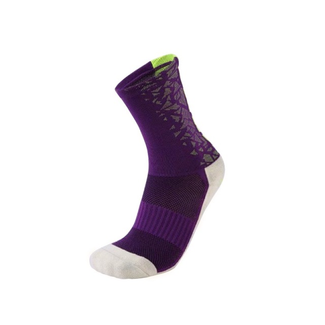 HJ 2025 New Arrival Wholesale Indoor Terry Skate Yoga Socks Mid Calf Cotton Grip Anti Slip Pilates Socks for Unisex