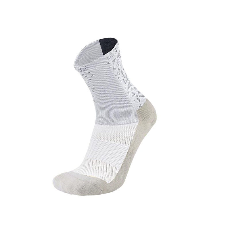 HJ 2025 New Arrival Wholesale Indoor Terry Skate Yoga Socks Mid Calf Cotton Grip Anti Slip Pilates Socks for Unisex