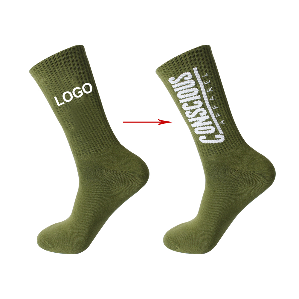 2025 new socks lesale Top Quality Crew Socks Embroidered Jacquard White Black Red Design Logo Cotton Casual Thin Sports Socks