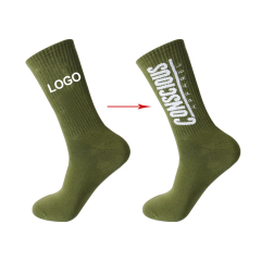 2025 new socks lesale Top Quality Crew Socks Embroidered Jacquard White Black Red Design Logo Cotton Casual Thin Sports Socks